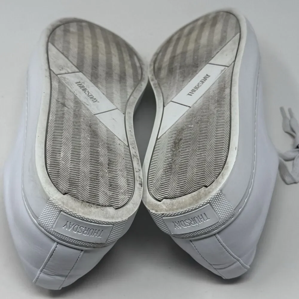 Thursday Boot Company White Leather Low-Top Sneakers